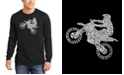 LA Pop Art Men's Freestyle Motocross - FMX Word Art Long Sleeve T-shirt